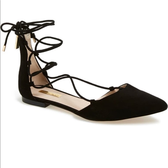 Louise et Cie ‘Abri’ Pointy Toe Ghillie Flat - Picture 2 of 7